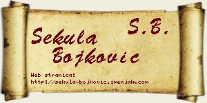 Sekula Bojković vizit kartica